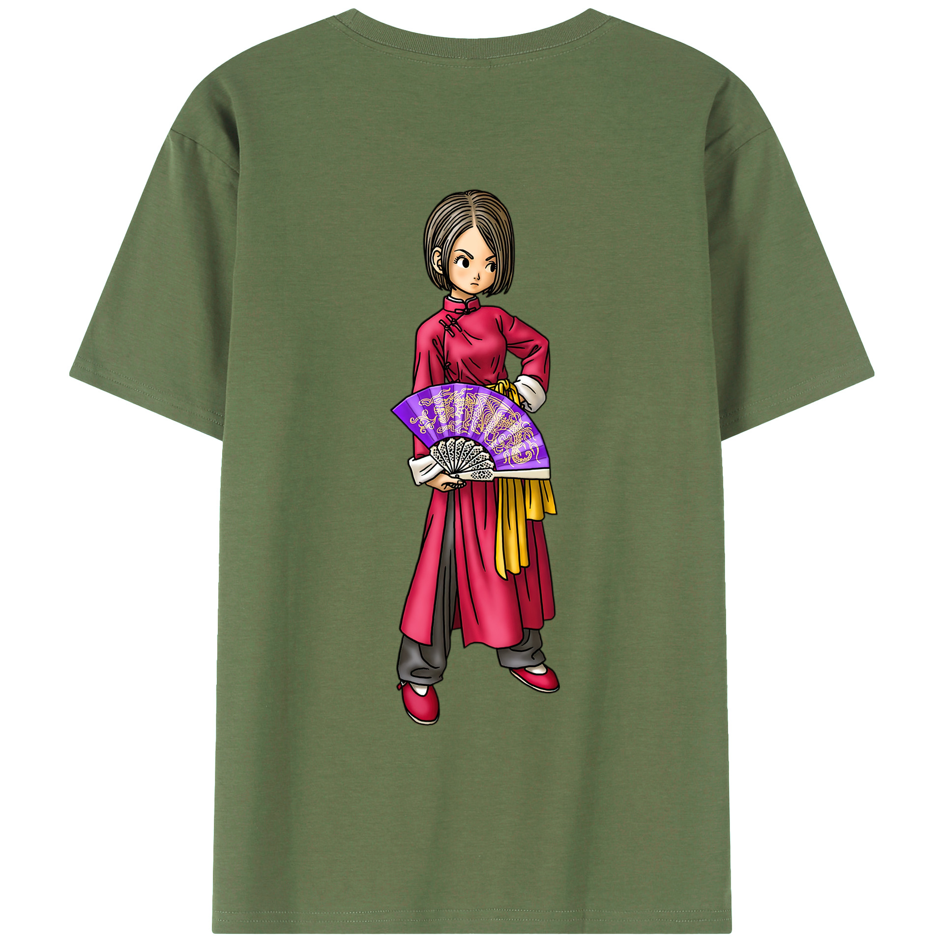 （画像用） ドラゴンクエスト Doragon Kuesuto Dragon Quest 綿100％ メンズ半袖Tシャツ（バックプリント） 通気性